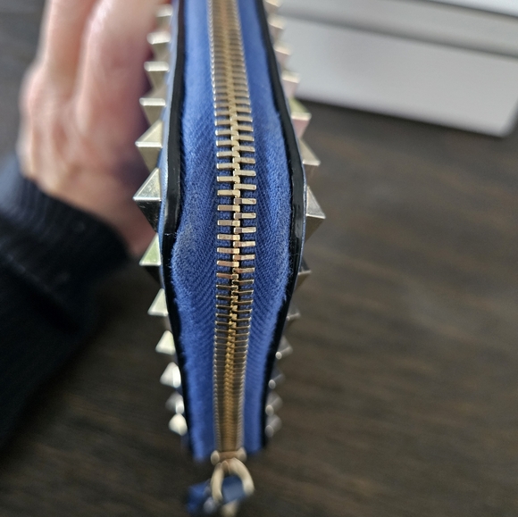 Valentino Blue Studded Wallet - Picture 3 of 9